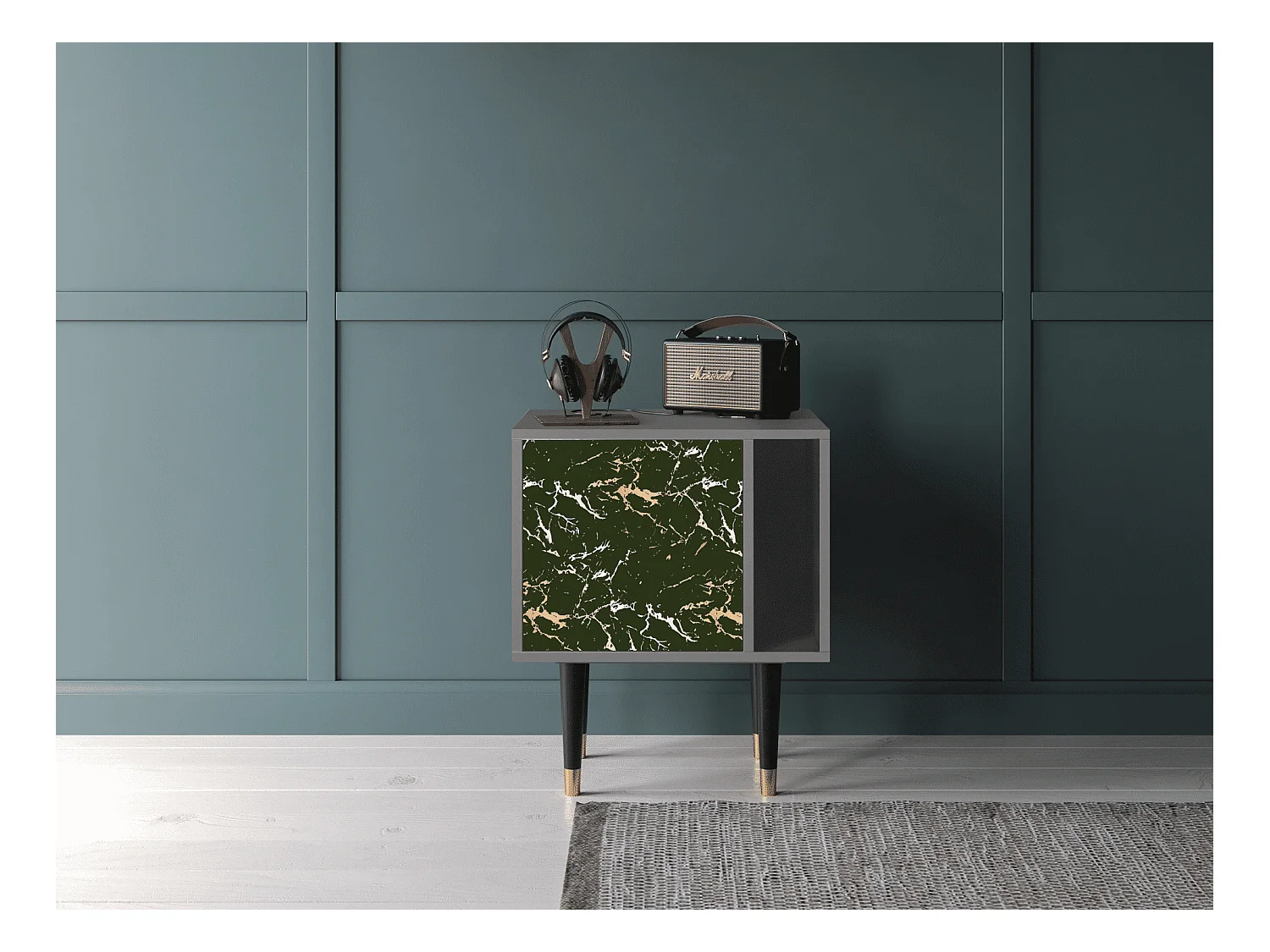 Table de nuit - 57х69х48 cm - S2 - Amazon Forest, Gris