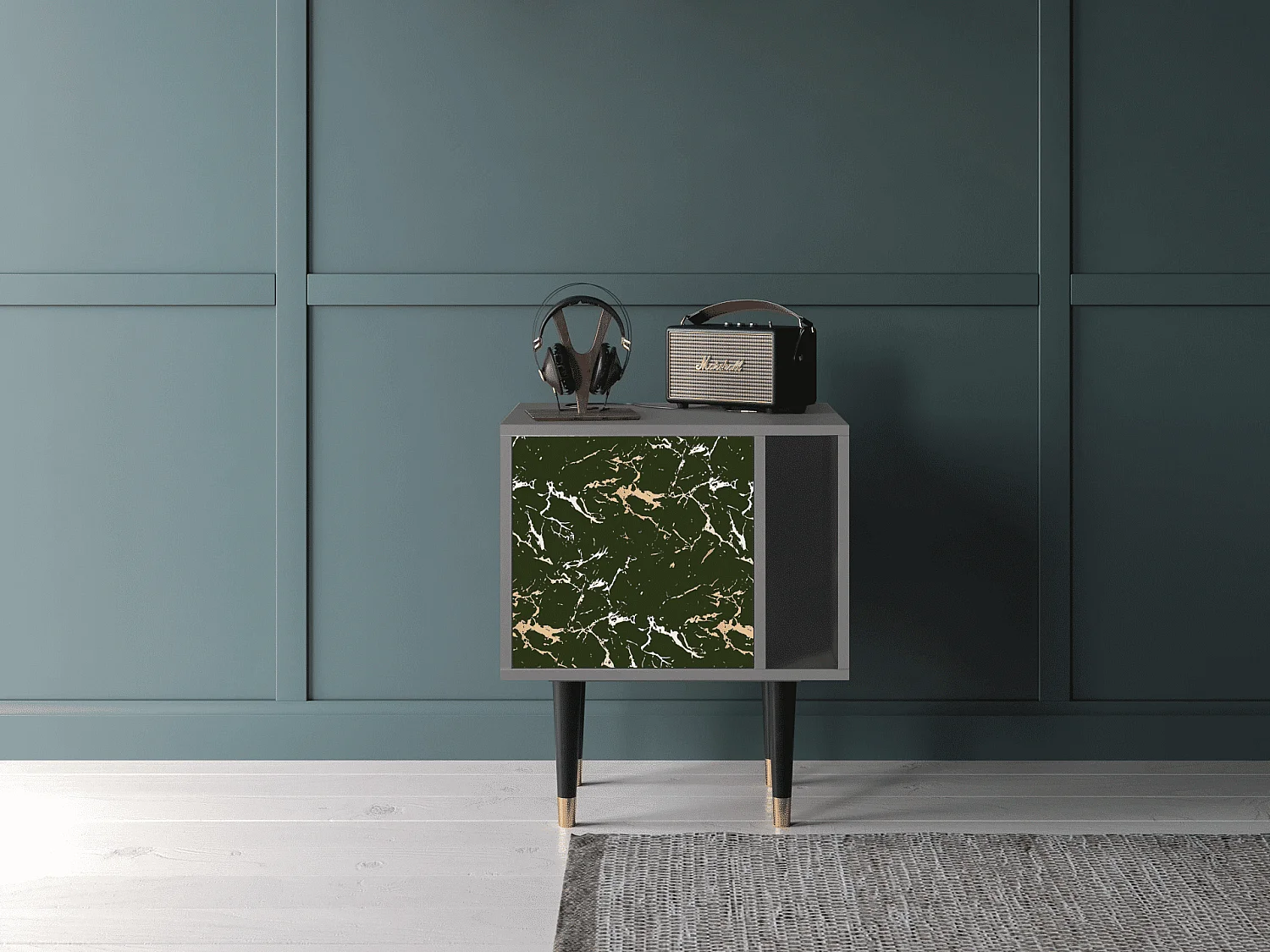 Table de nuit - 57х69х48 cm - S2 - Amazon Forest, Gris