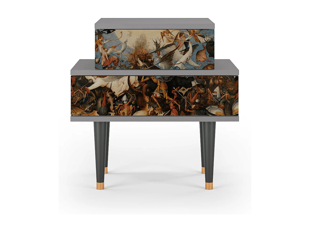 Criado-mudo - 58х58х41 cm - NS1 - The Fall, Cinza