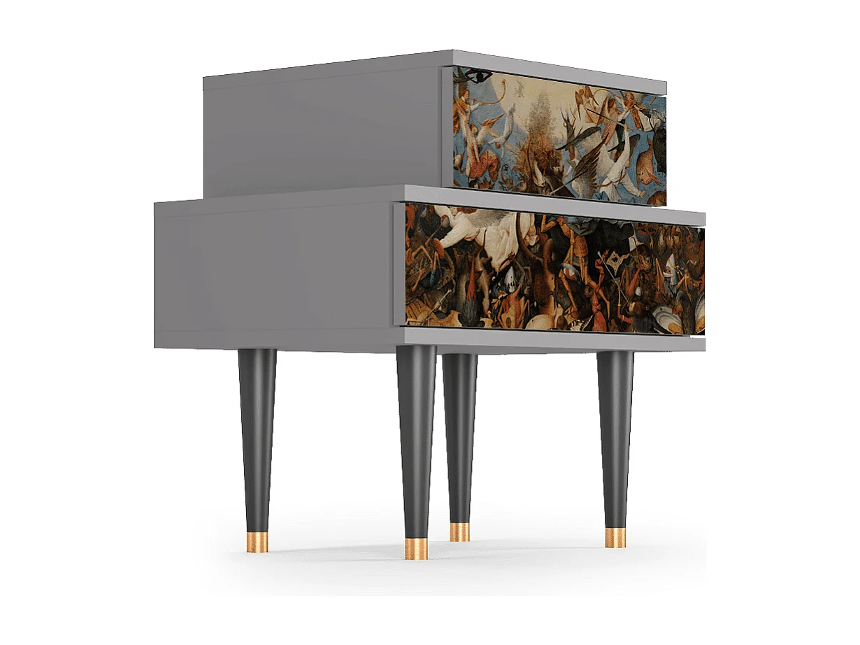 Criado-mudo - 58х58х41 cm - NS1 - The Fall, Cinza