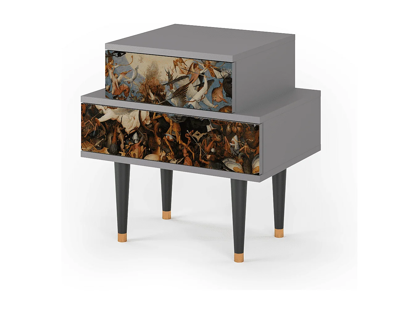 Comodino - 58х58х41 cm - NS1 - The Fall, Grigio