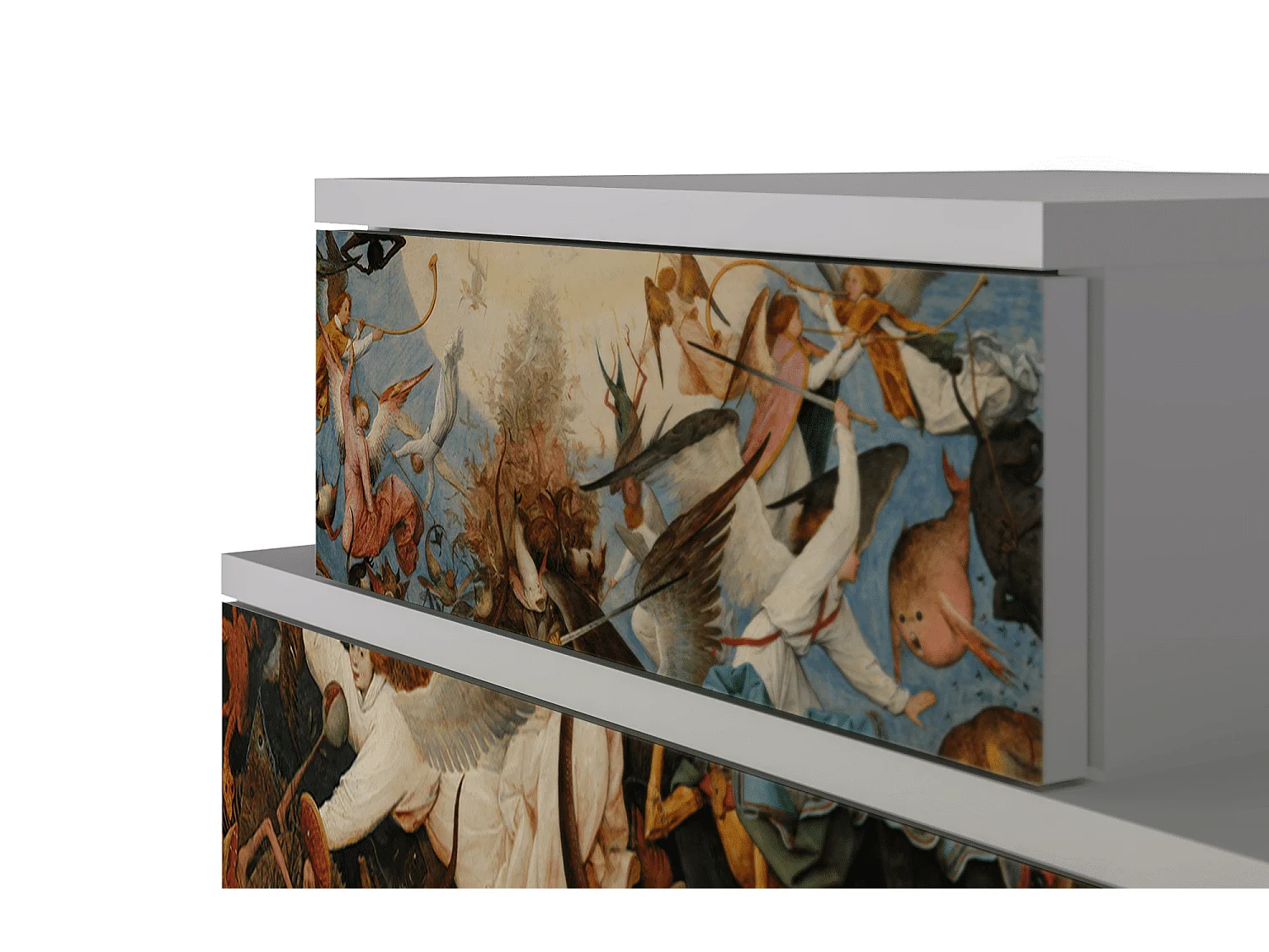 Comodino - 58х58х41 cm - NS1 - The Fall, Grigio