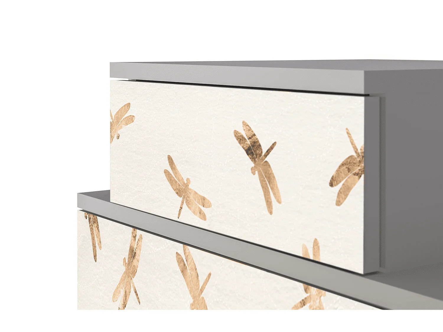 Criado-mudo - 58х58х41 cm - NS1 - Nude Dragonflies, Cinza