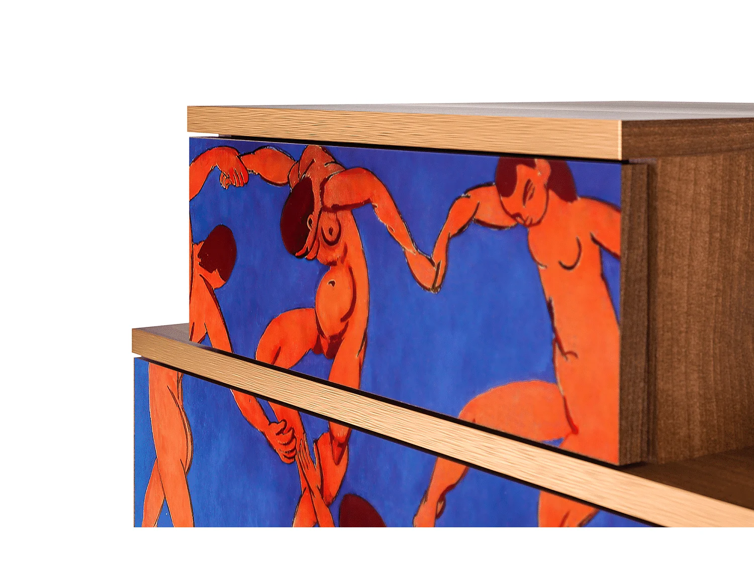 Stolik nocny - 58х58х41 cm - NS1 - The Dance by Matisse , Orzech