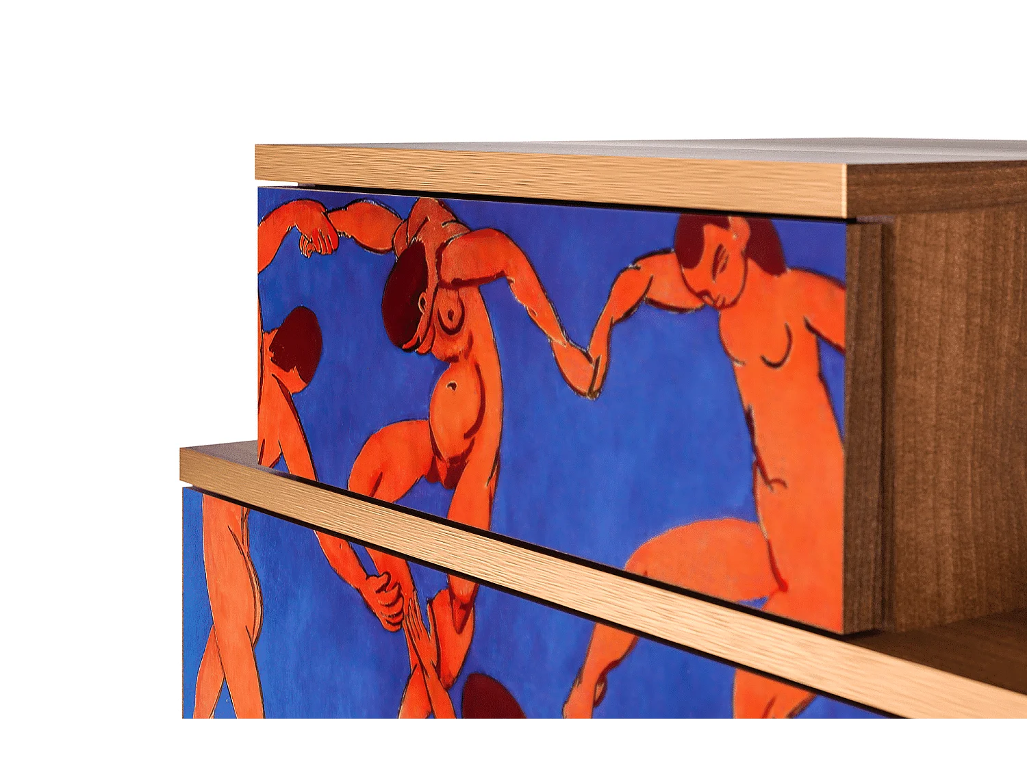 Stolik nocny - 58х58х41 cm - NS1 - The Dance by Matisse , Orzech