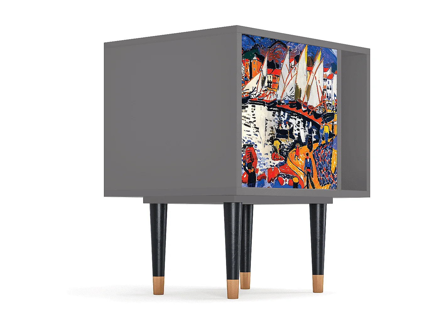 Table de nuit - 57х69х48 cm - S2 - Le Séchage des voiles , Gris