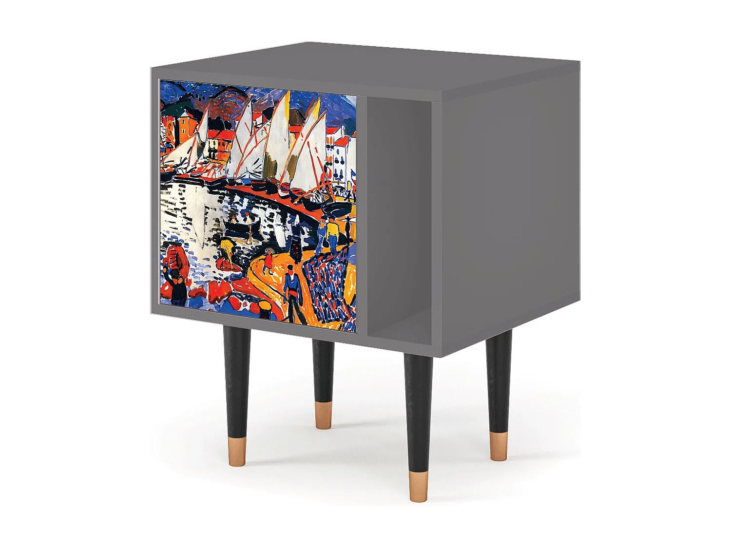 Table de nuit - 57х69х48 cm - S2 - Le Séchage des voiles , Gris