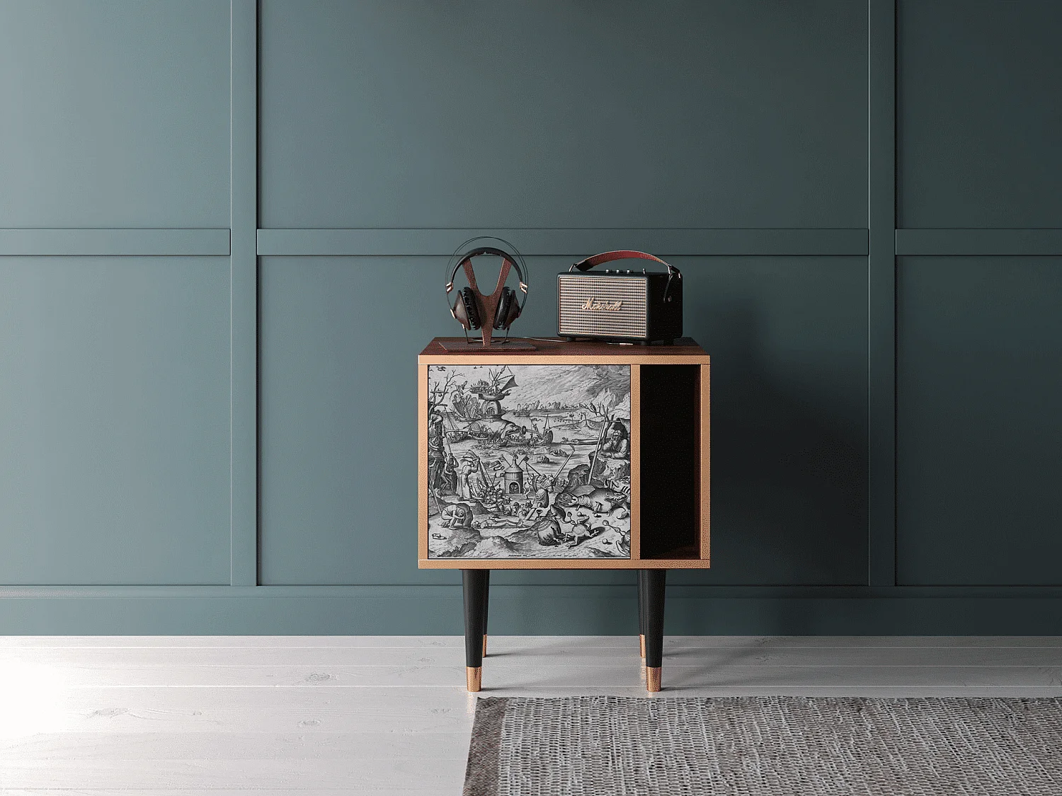 Table de nuit - 57х69х48 cm - S2 - The Temptation, Noyer