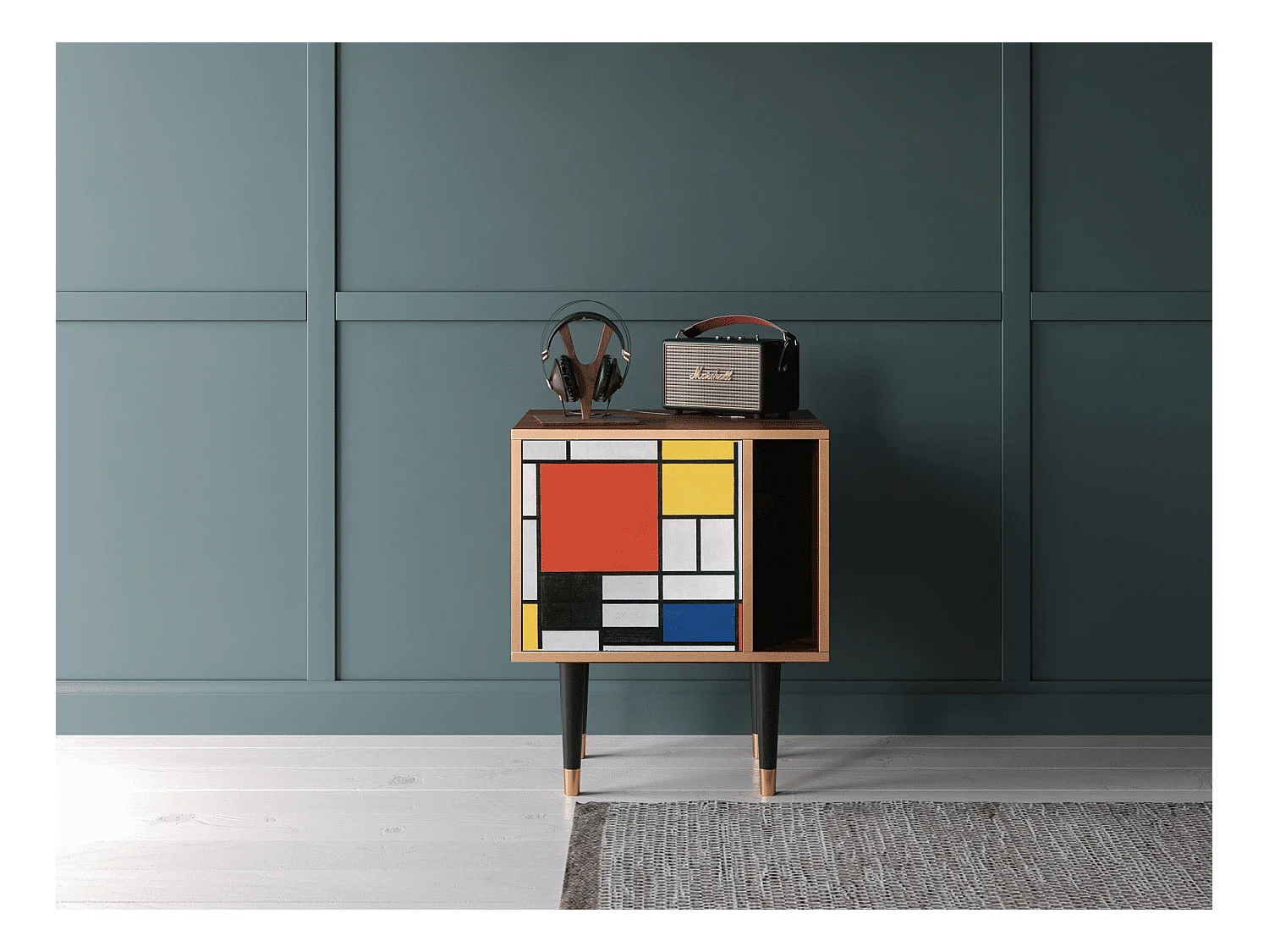 Table de nuit - 57х69х48 cm - S2 - Composition, Noyer