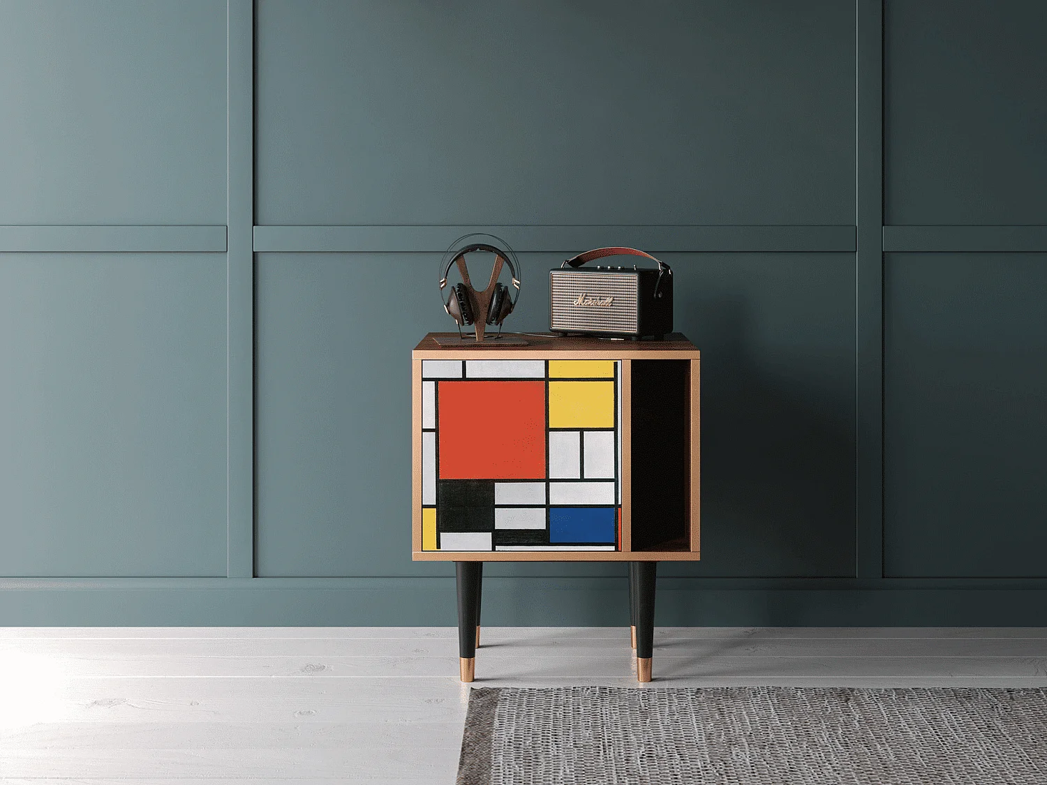 Table de nuit - 57х69х48 cm - S2 - Composition, Noyer