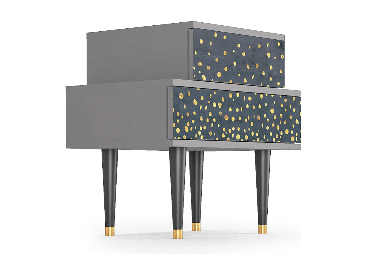 Stolik nocny - 58х58х41 cm - NS1 - Foggy Lights, Szary