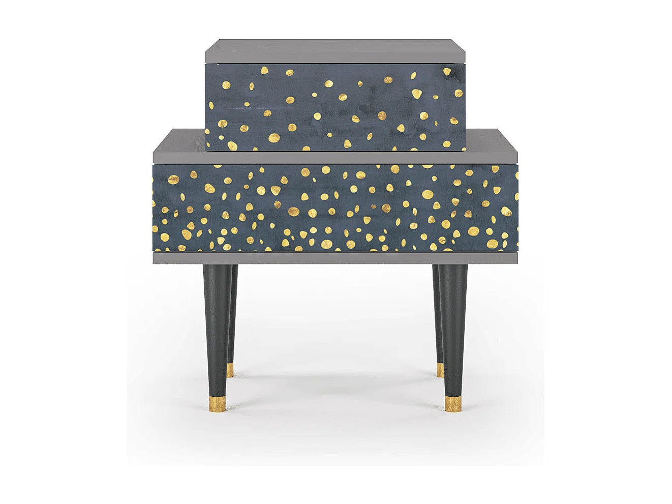 Table de nuit - 58х58х41 cm - NS1 - Foggy Lights, Gris