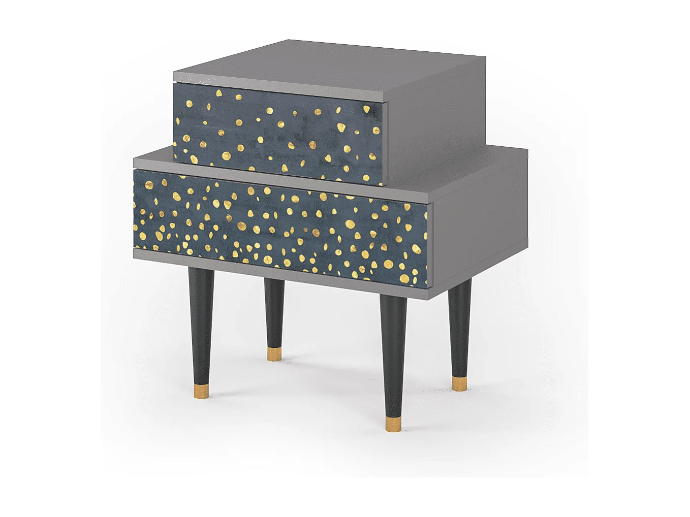 Table de nuit - 58х58х41 cm - NS1 - Foggy Lights, Gris