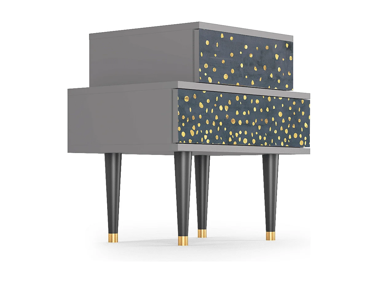 Table de nuit - 58х58х41 cm - NS1 - Foggy Lights, Gris