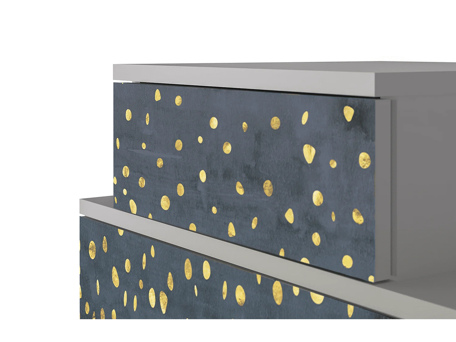 Table de nuit - 58х58х41 cm - NS1 - Foggy Lights, Gris