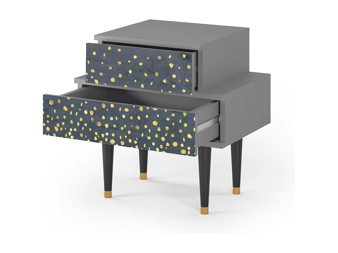 Table de nuit - 58х58х41 cm - NS1 - Foggy Lights, Gris