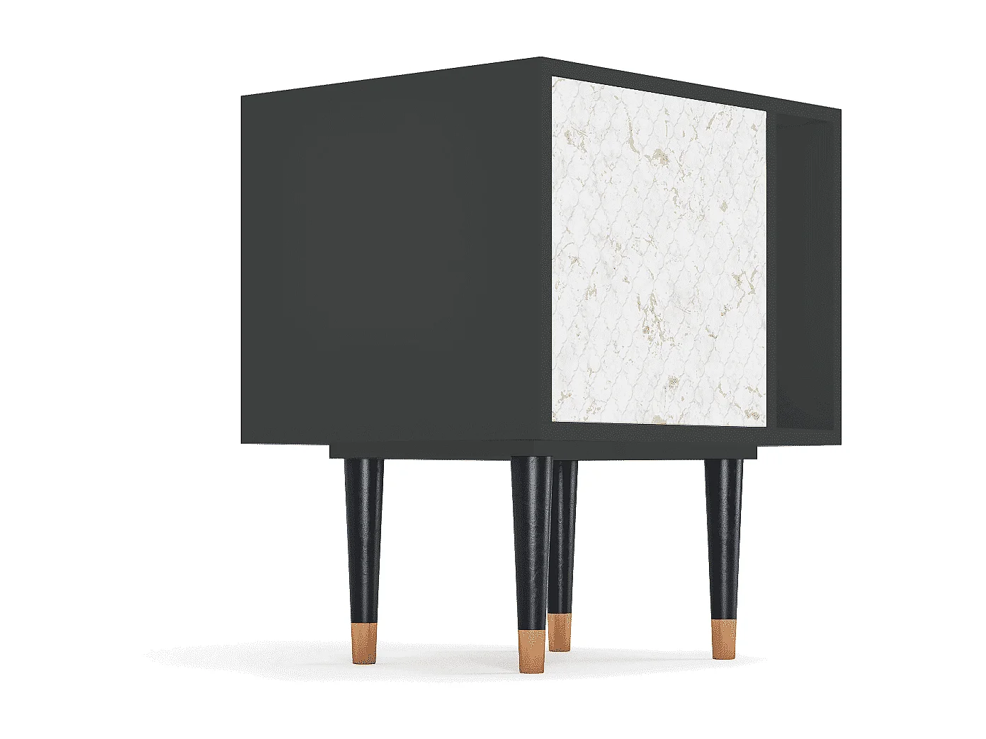 Comodino - 57х69х48 cm - S2 - Sweet Cotton, Antracite