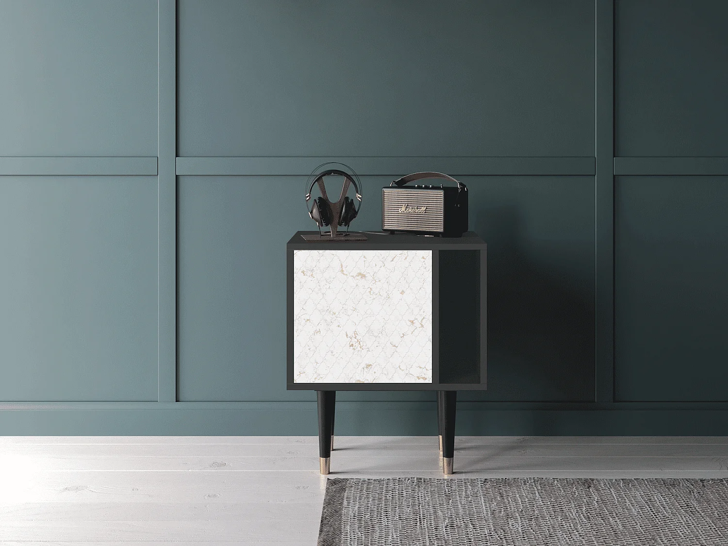 Table de nuit - 57х69х48 cm - S2 - Sweet Cotton, Anthracite