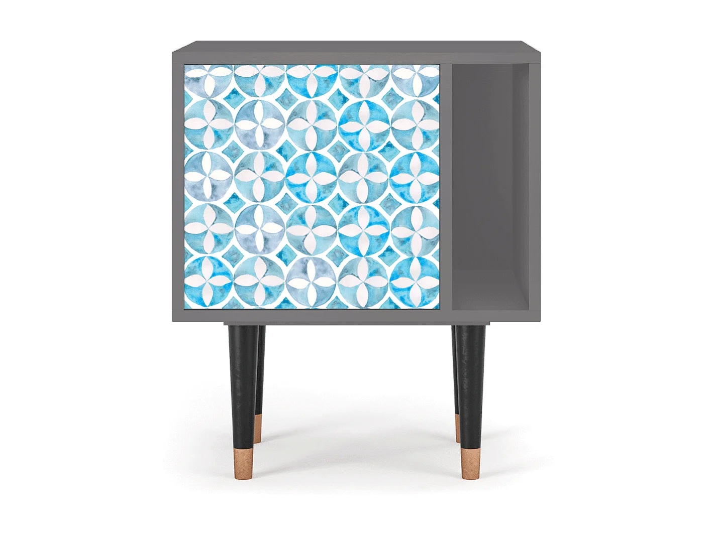 Stolik nocny - 57х69х48 cm - S2 - Porto Mood, Szary