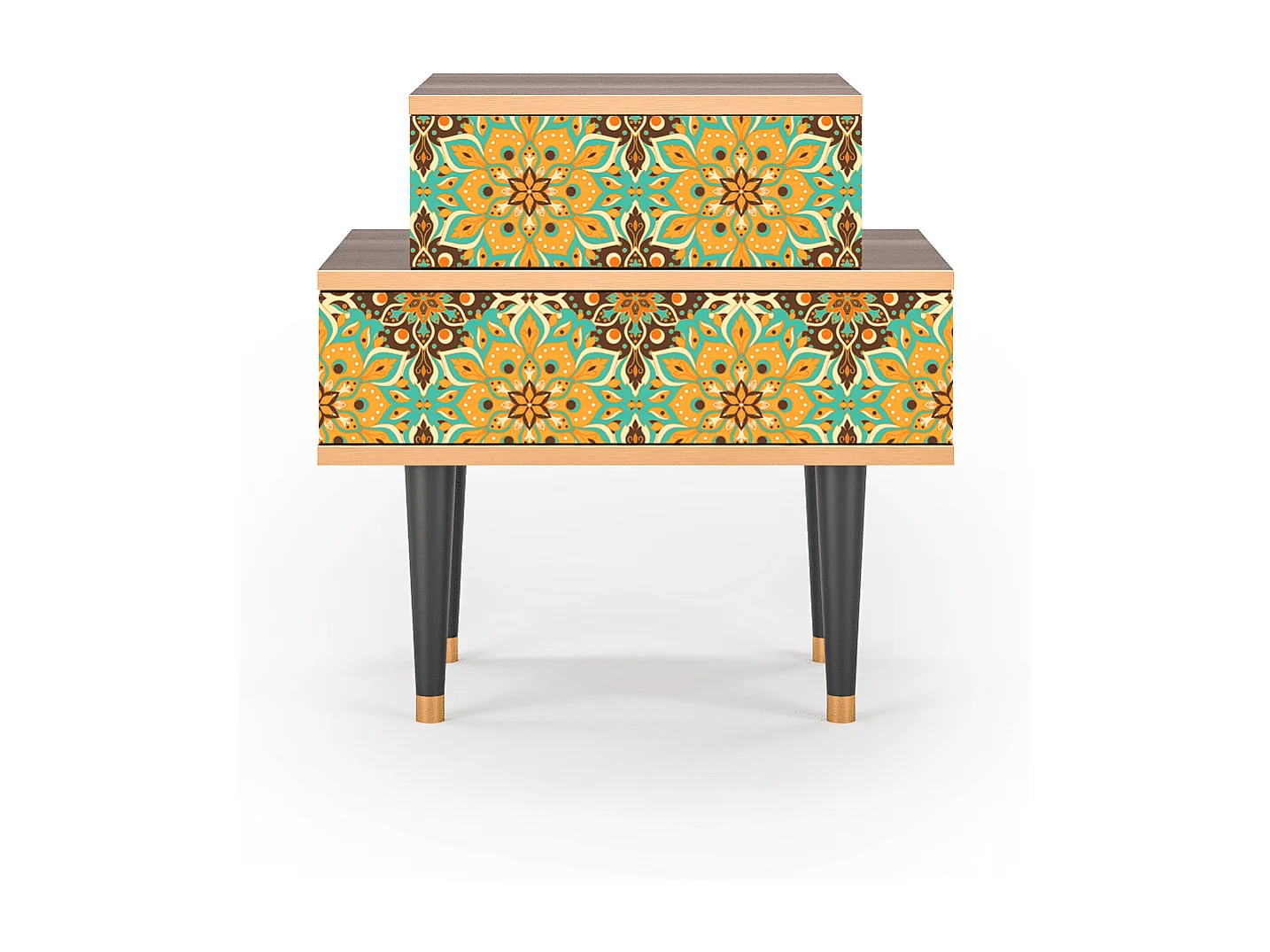 Table de nuit - 58х58х41 cm - NS1 - Indian Spices, Noyer