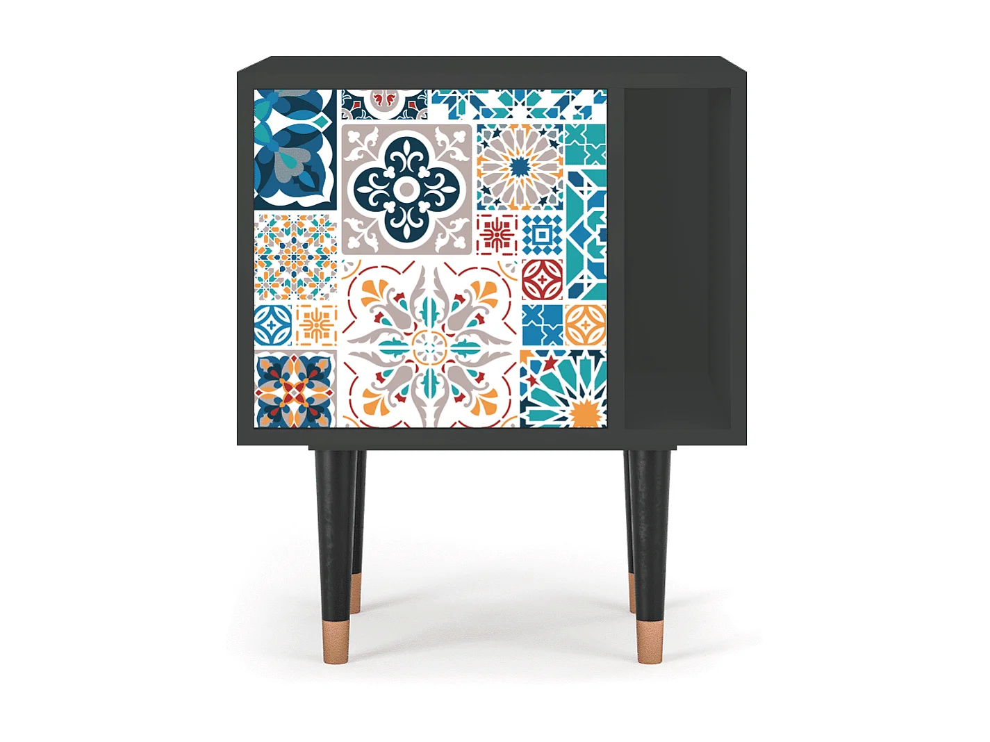 Table de nuit - 57х69х48 cm - S2 - Moroccan Market, Anthracite