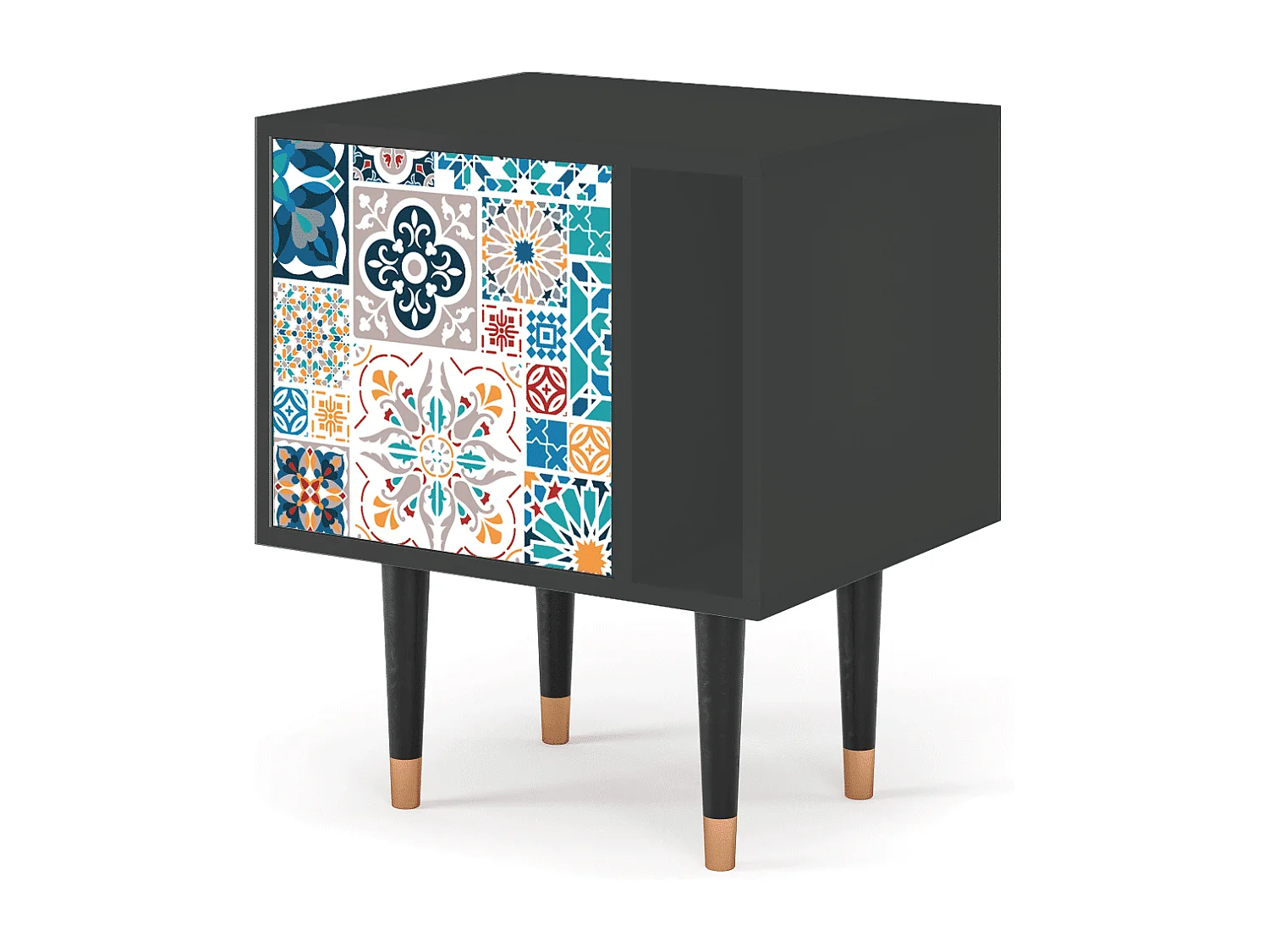 Table de nuit - 57х69х48 cm - S2 - Moroccan Market, Anthracite