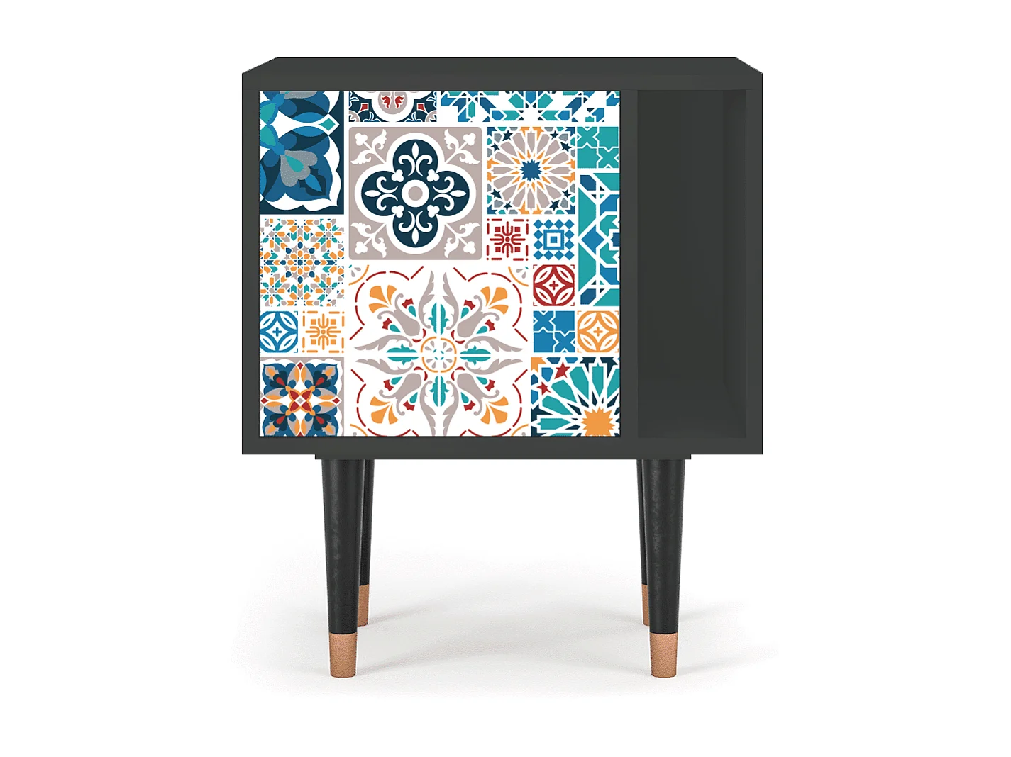 Table de nuit - 57х69х48 cm - S2 - Moroccan Market, Anthracite