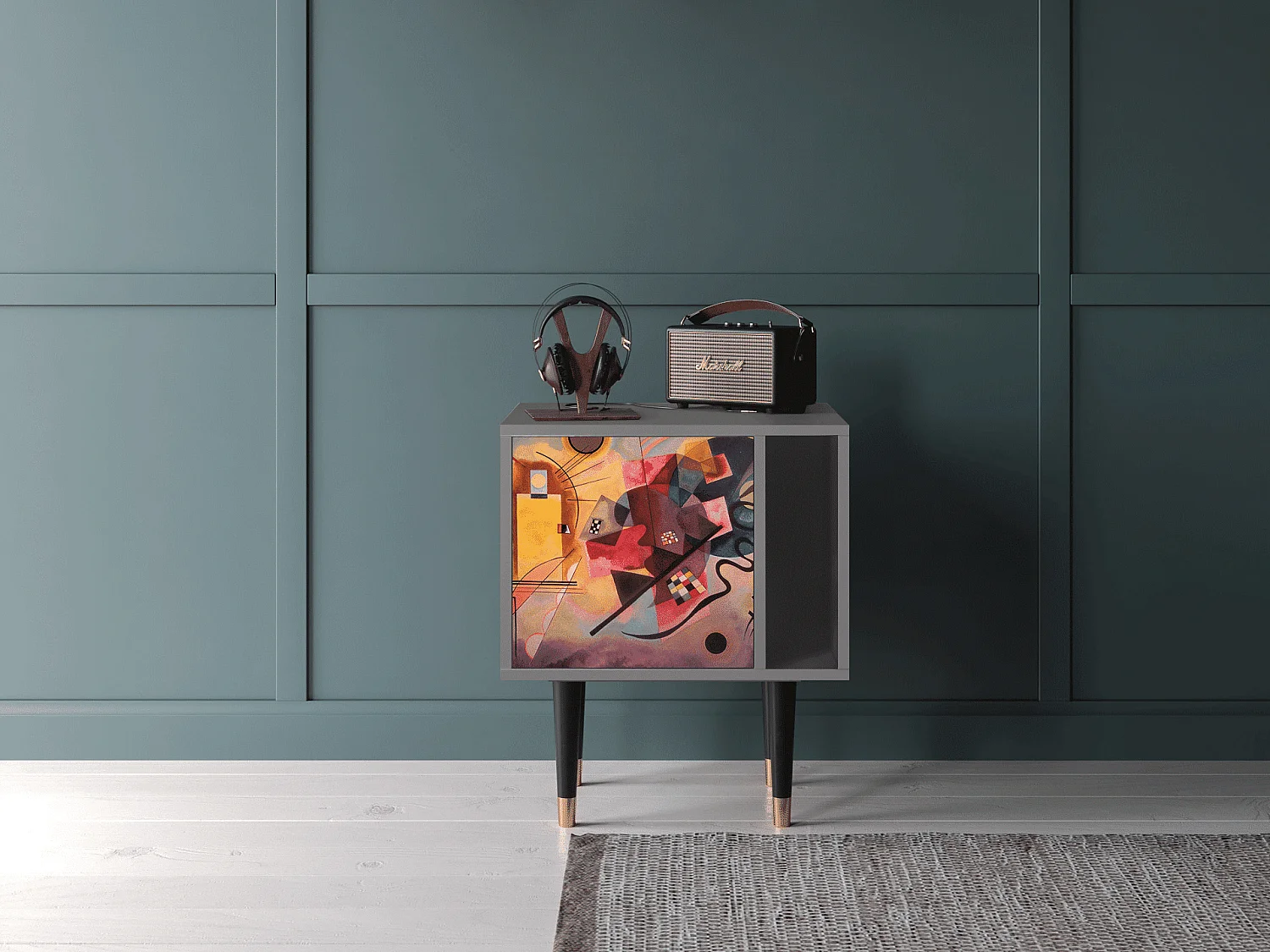 Nachtkastje - 57х69х48 cm - S2 - Modern Art, Grijs