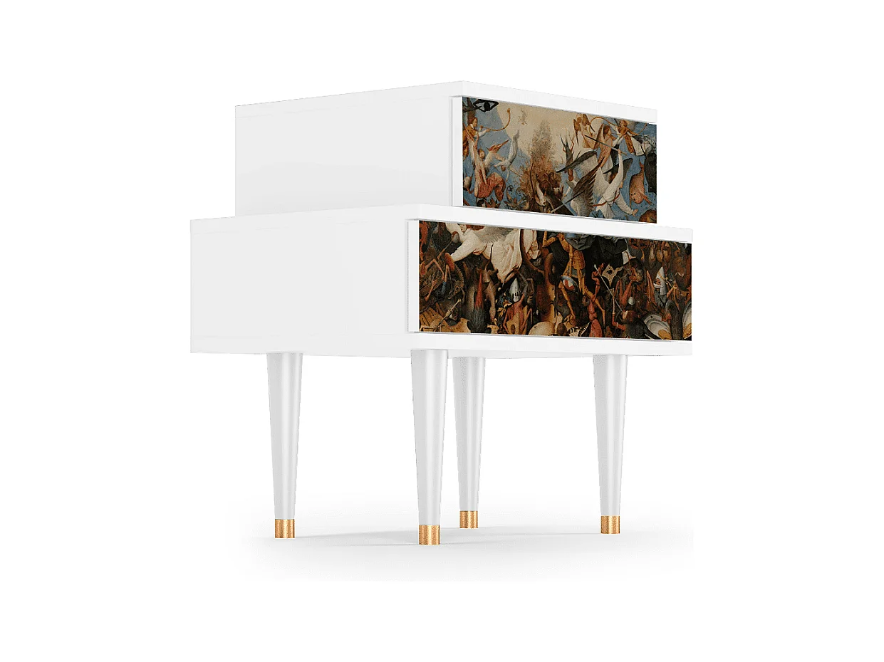 Nachttisch - 58х58х41 cm - NS1 - The Fall, Weiß