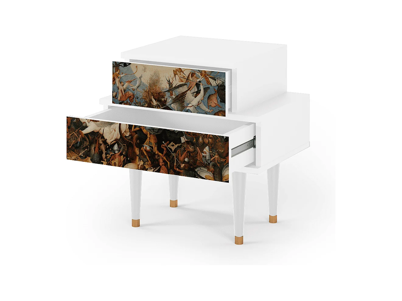 Nachttisch - 58х58х41 cm - NS1 - The Fall, Weiß
