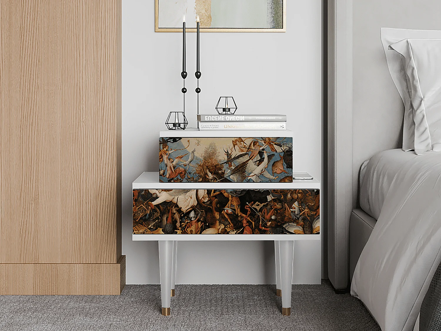 Criado-mudo - 58х58х41 cm - NS1 - The Fall, Branco