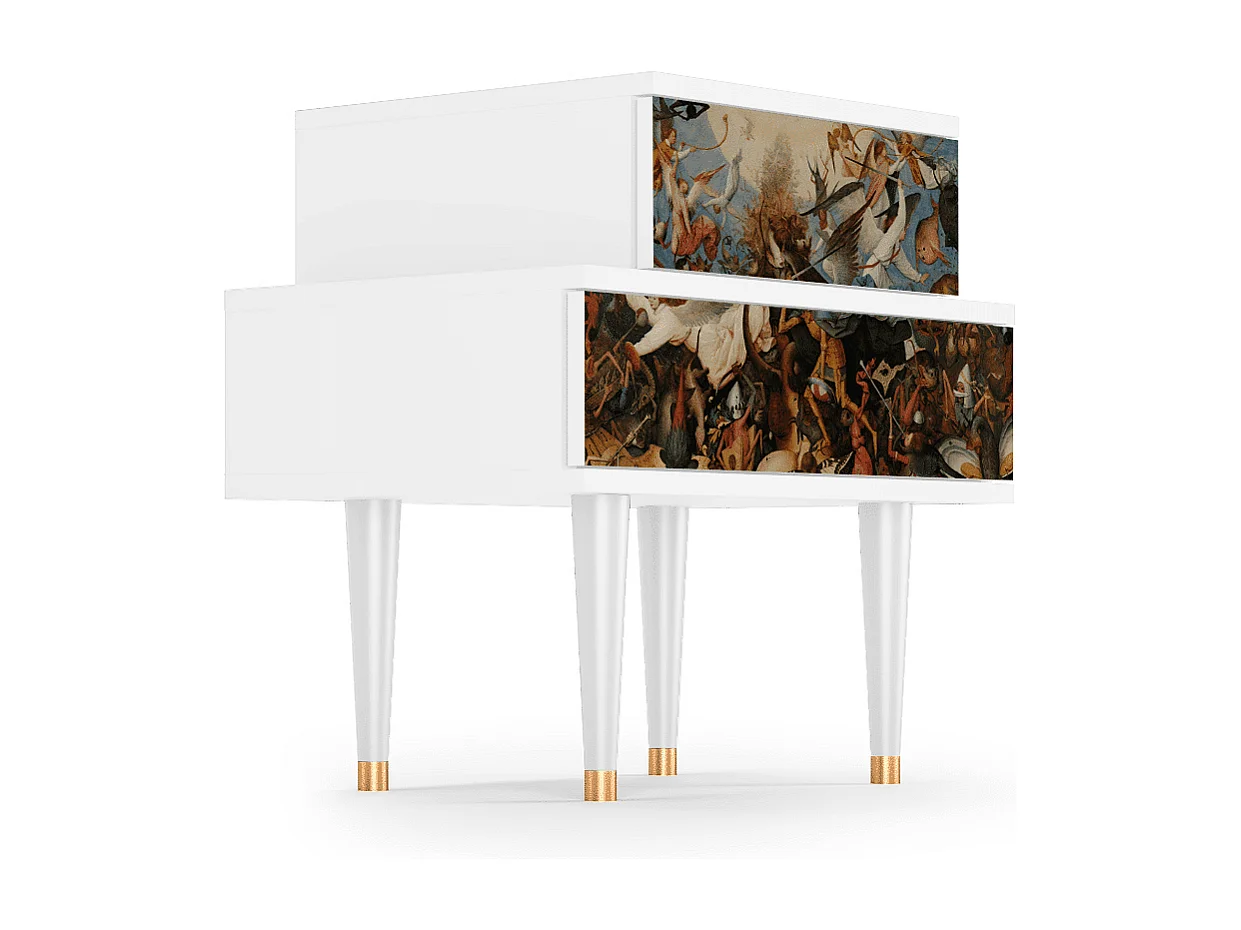 Criado-mudo - 58х58х41 cm - NS1 - The Fall, Branco