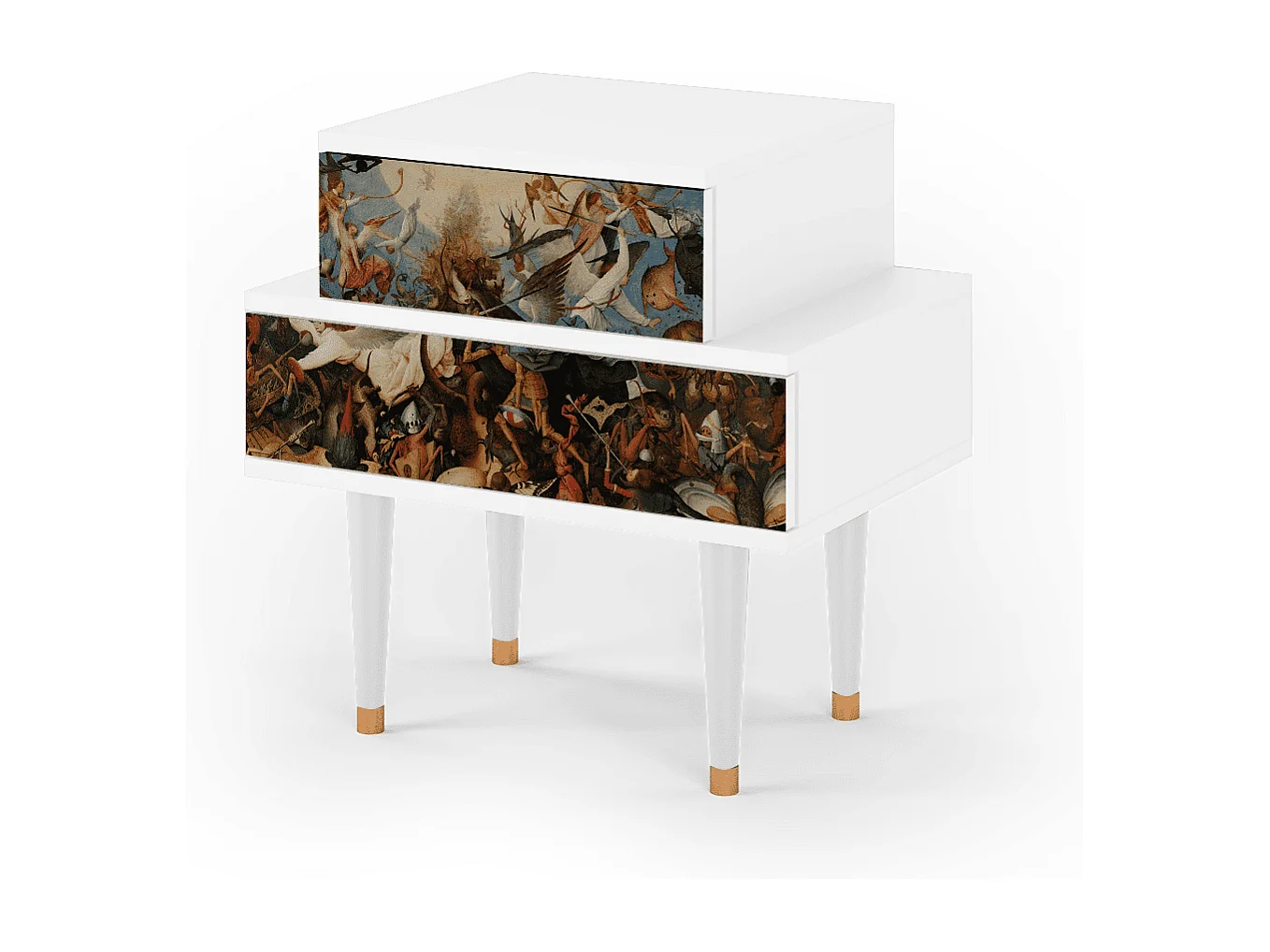 Comodino - 58х58х41 cm - NS1 - The Fall, Bianco