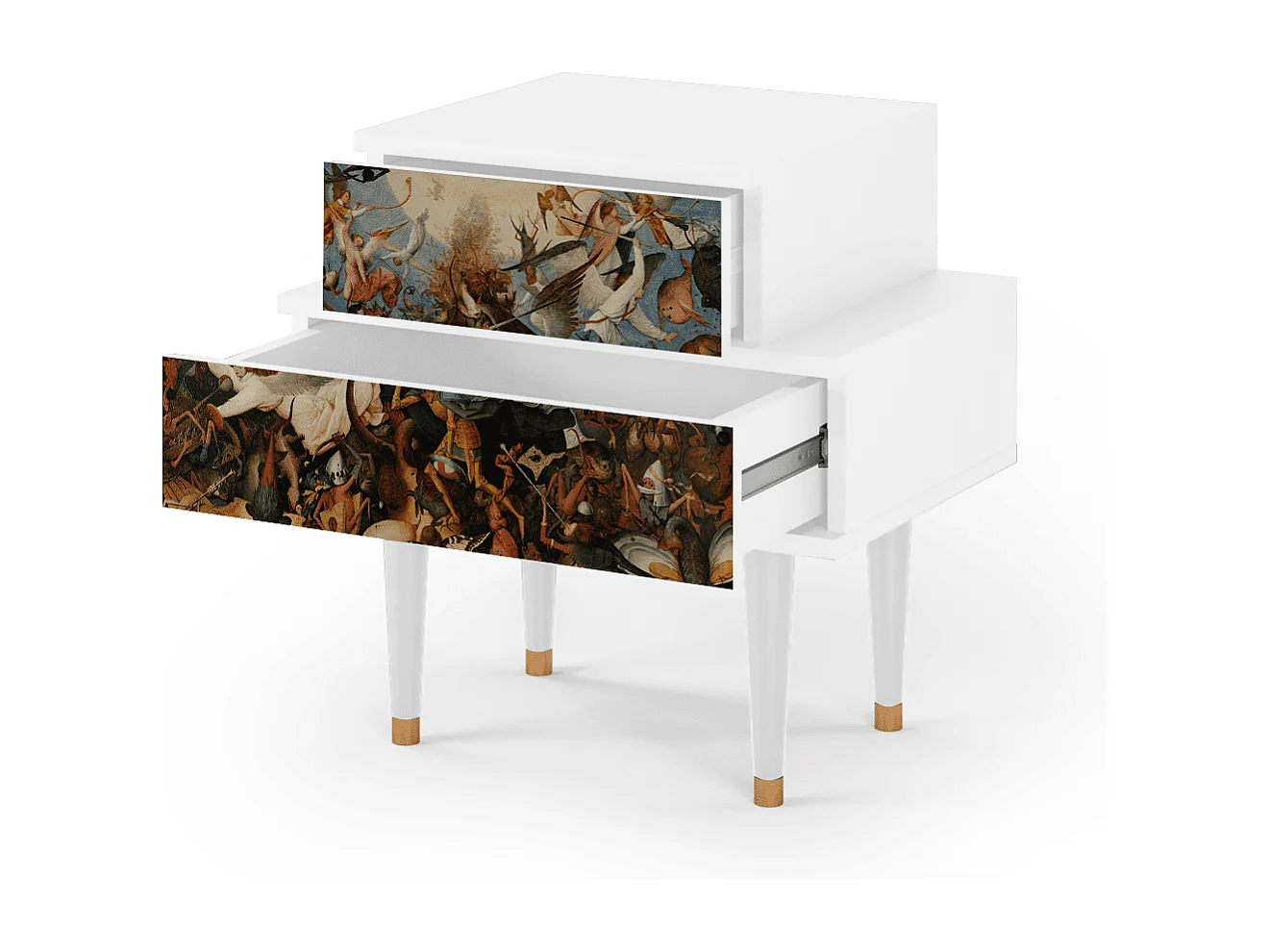 Comodino - 58х58х41 cm - NS1 - The Fall, Bianco