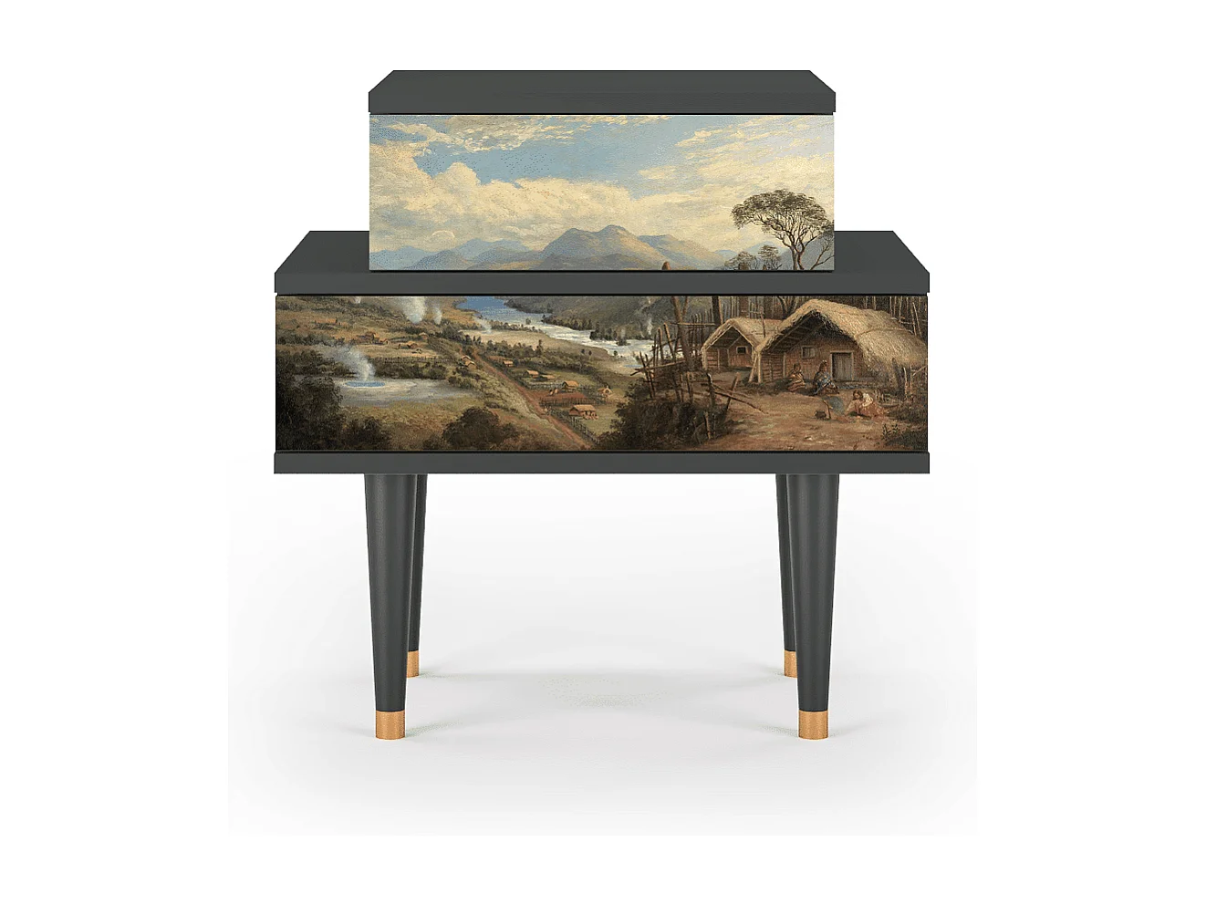 Criado-mudo - 58х58х41 cm - NS1 - View Across the Plains , Antracite