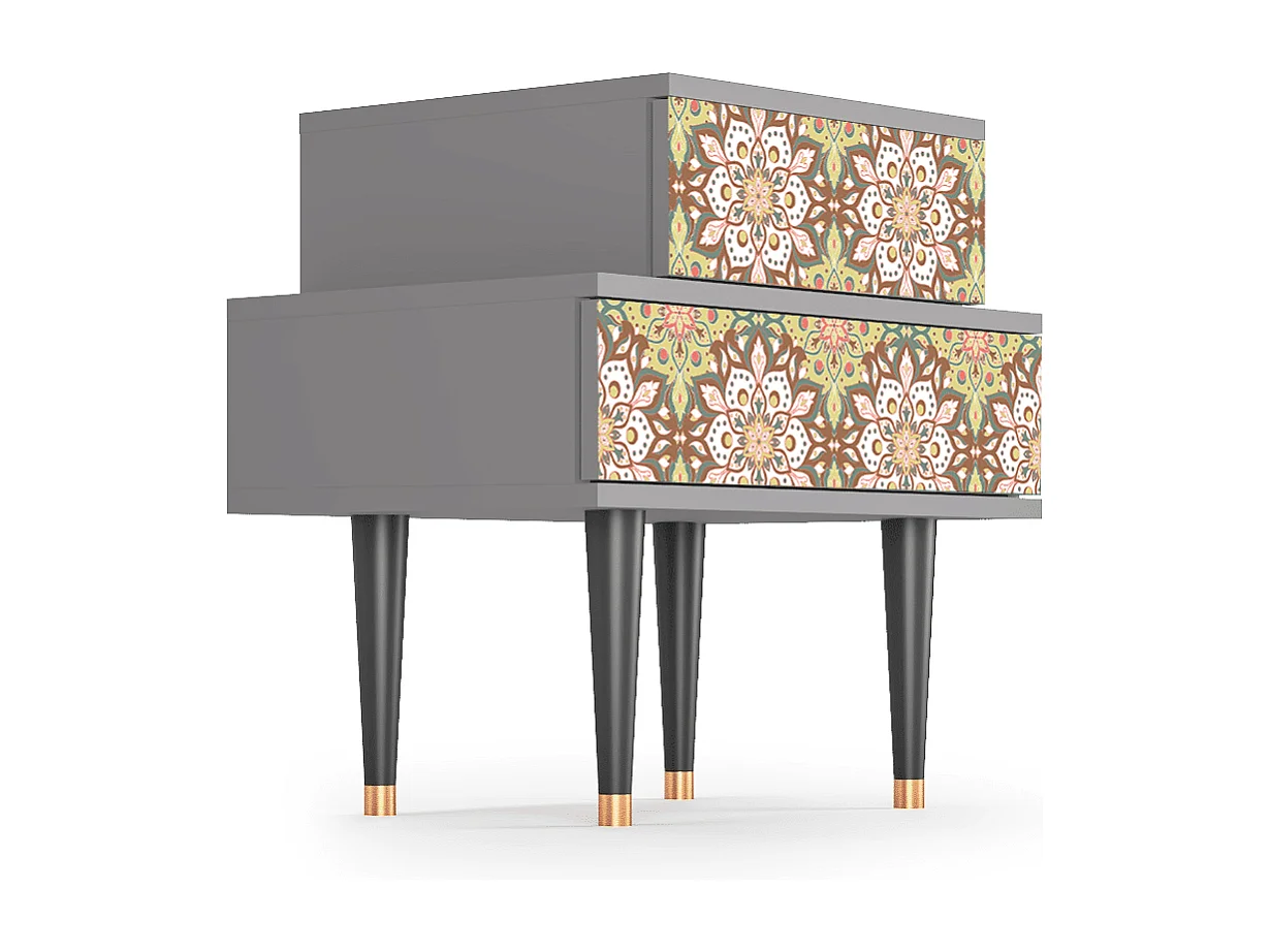 Table de nuit - 58х58х41 cm - NS1 - Chinese Tea, Gris