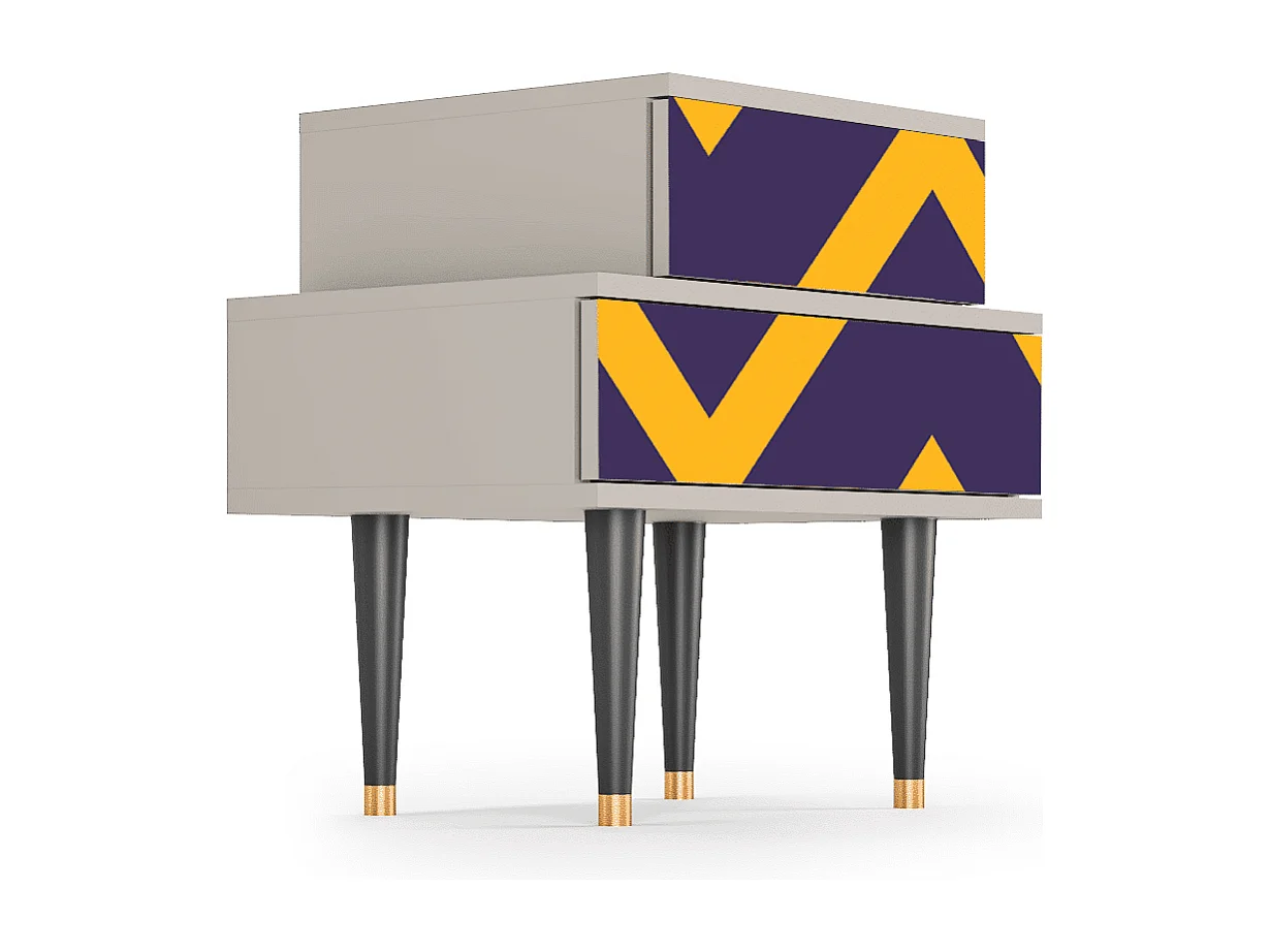 Stolik nocny - 58х58х41 cm - NS1 - The Brightest Way, Piaskowy