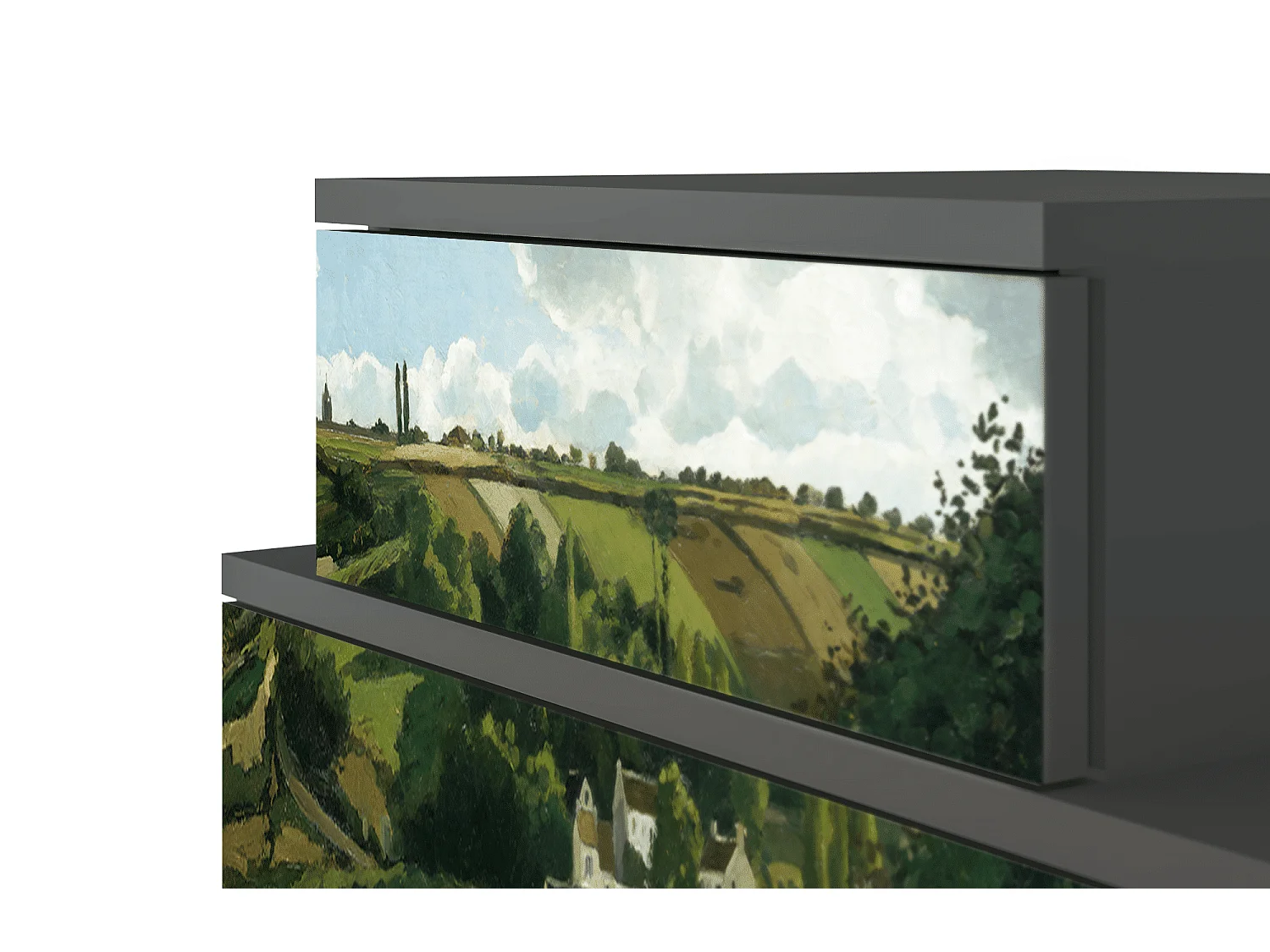 Stolik nocny - 58х58х41 cm - NS1 - Jalais Hill by Pissarro, Antracyt