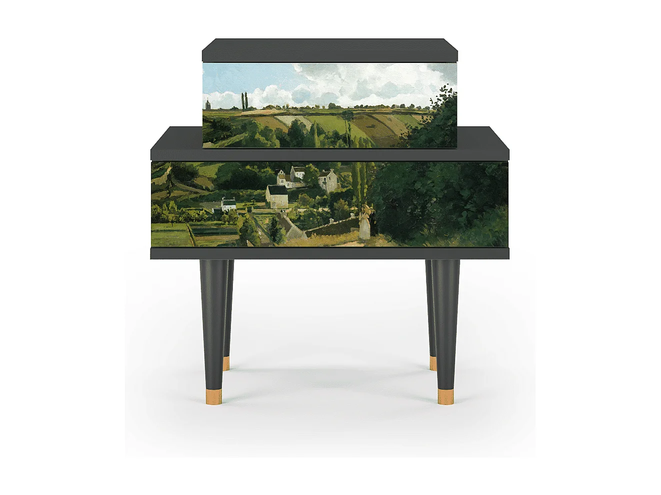 Table de nuit - 58х58х41 cm - NS1 - Jalais Hill by Pissarro, Anthracite
