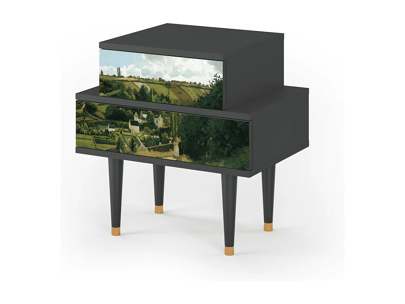 Table de nuit - 58х58х41 cm - NS1 - Jalais Hill by Pissarro, Anthracite