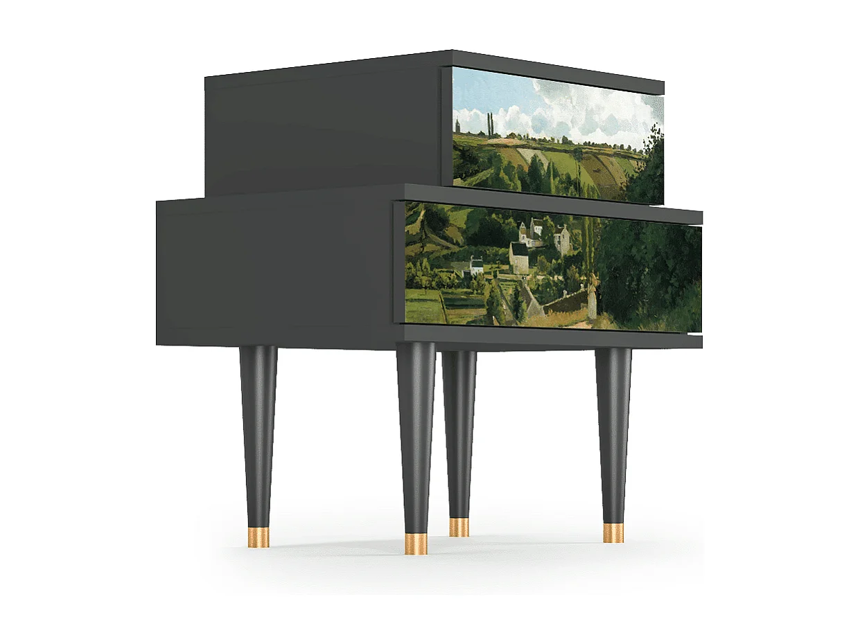 Table de nuit - 58х58х41 cm - NS1 - Jalais Hill by Pissarro, Anthracite