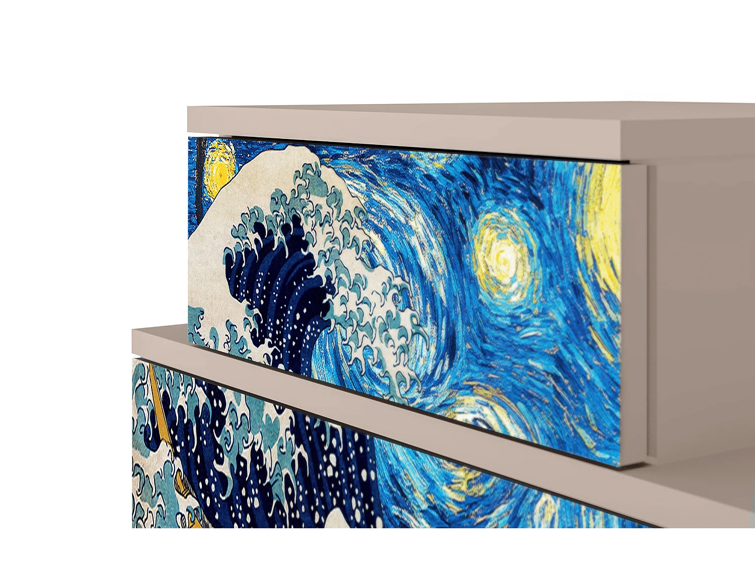 Nachtkastje - 58х58х41 cm - NS1 - Great Wave, Latte