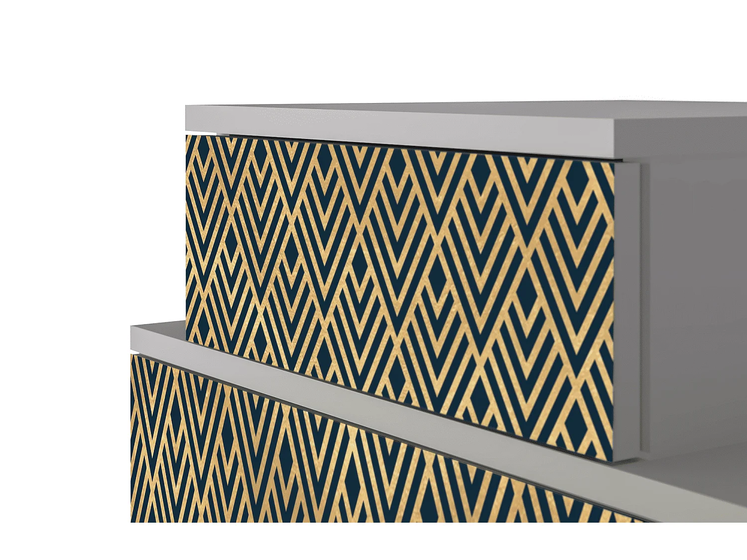 Table de nuit - 58х58х41 cm - NS1 - Egypt Triangles, Gris