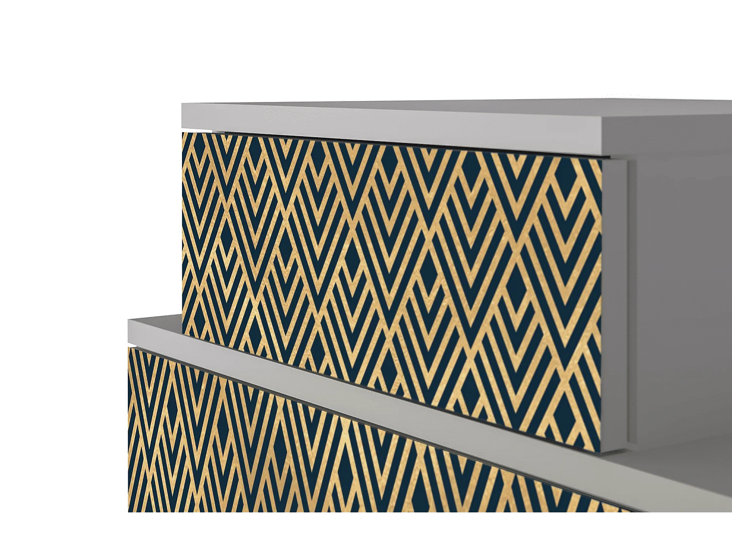 Table de nuit - 58х58х41 cm - NS1 - Egypt Triangles, Gris