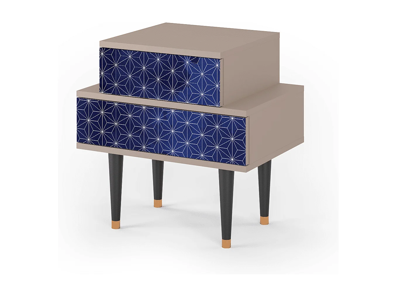 Nachtkastje - 58х58х41 cm - NS1 - Milky Way, Latte