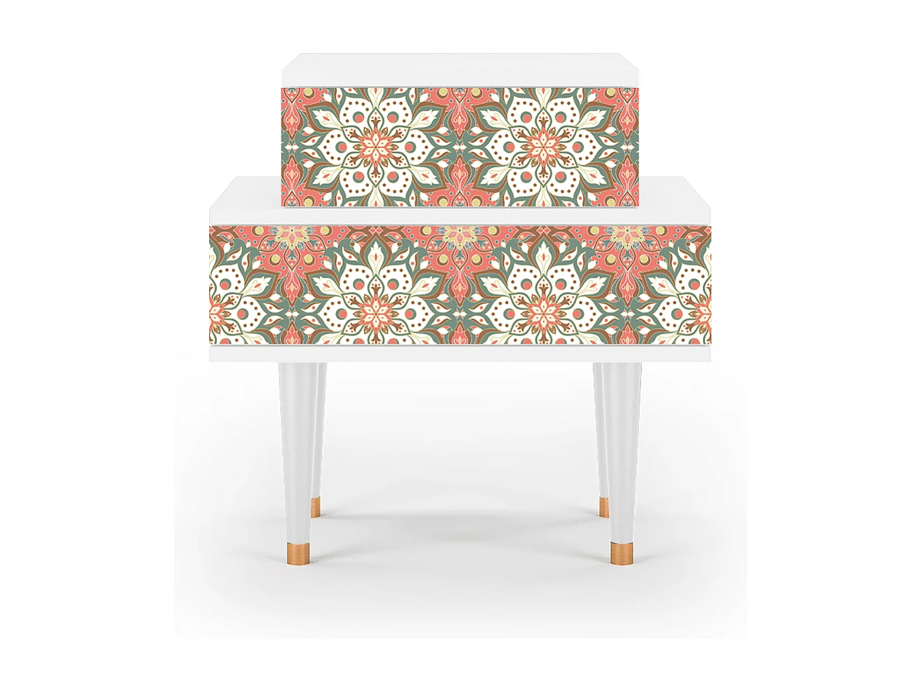 Nachtkastje - 58х58х41 cm - NS1 - Peach Grove, Wit