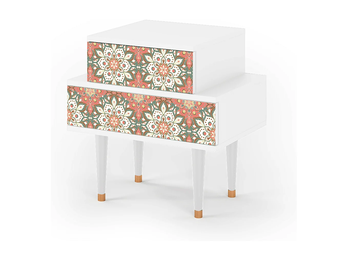 Nachtkastje - 58х58х41 cm - NS1 - Peach Grove, Wit