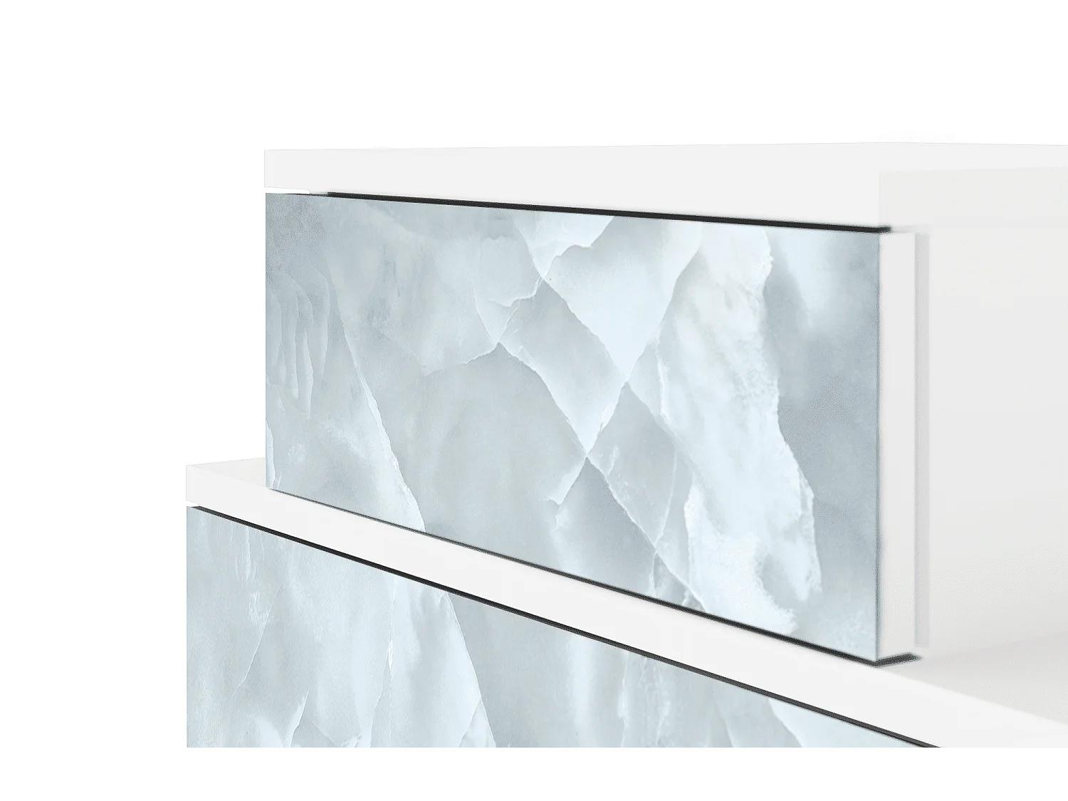 Table de nuit - 58х58х41 cm - NS1 - The Onyx, Blanc