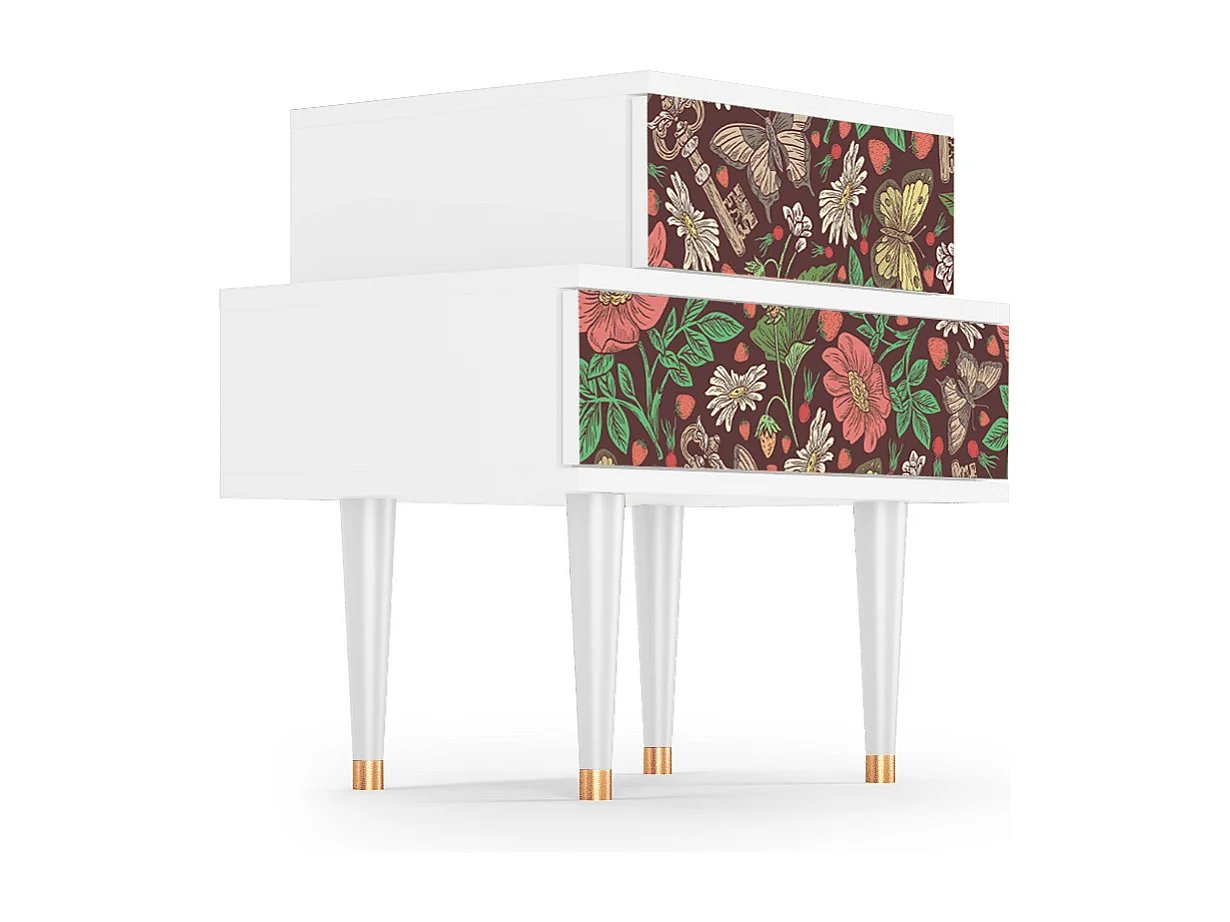 Table de nuit - 58х58х41 cm - NS1 - The Onyx, Blanc