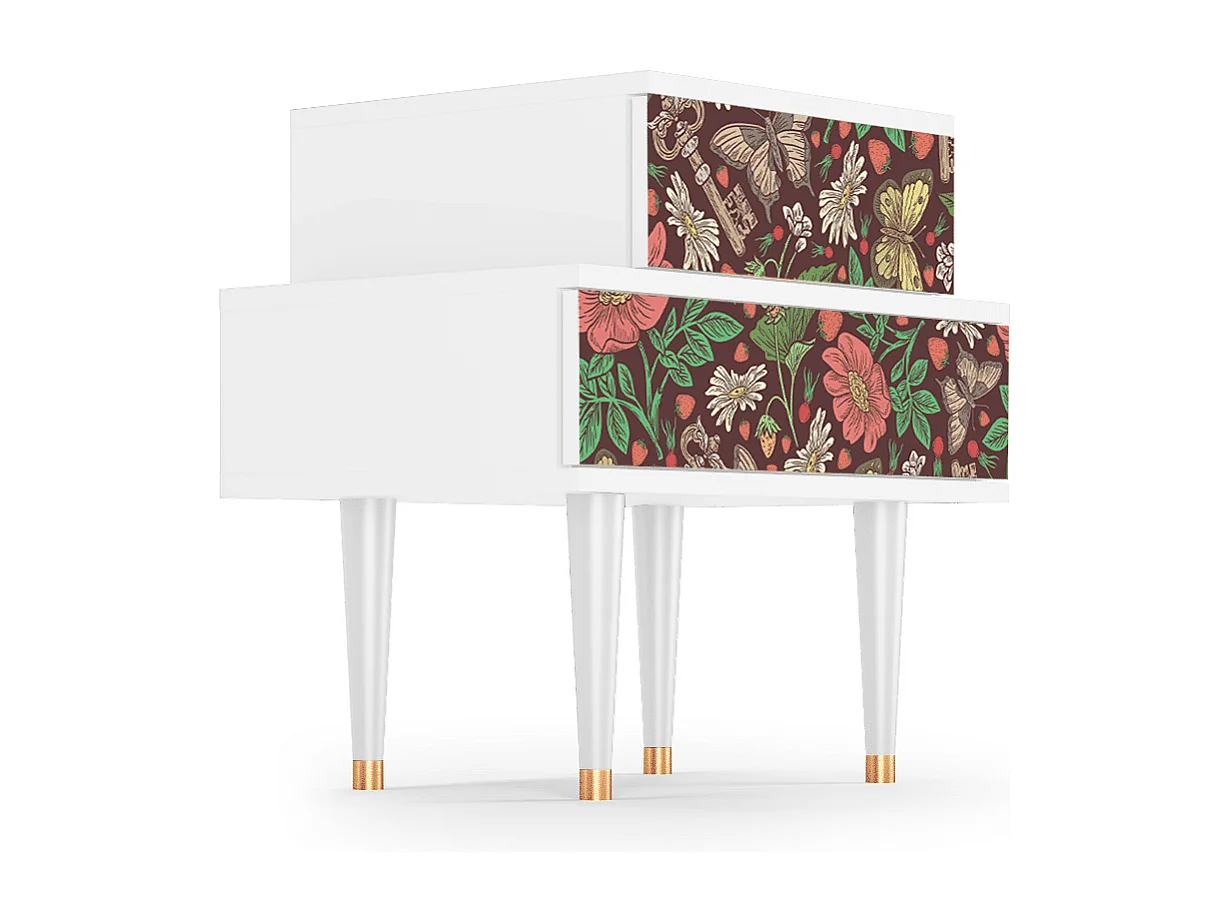 Table de nuit - 58х58х41 cm - NS1 - The Onyx, Blanc